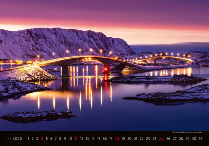 Monatsbild des Kalenders "Bridges 2026", Monat Januar