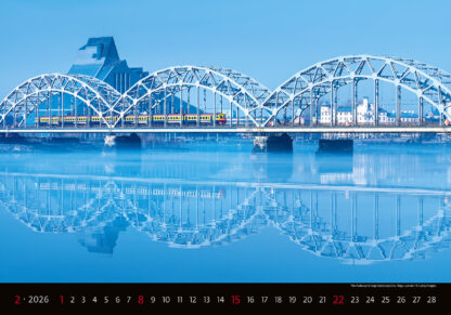 Monatsbild des Kalenders "Bridges 2026", Monat Februar