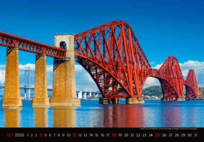 Monatsbild des Kalenders "Bridges 2026", Monat Oktober