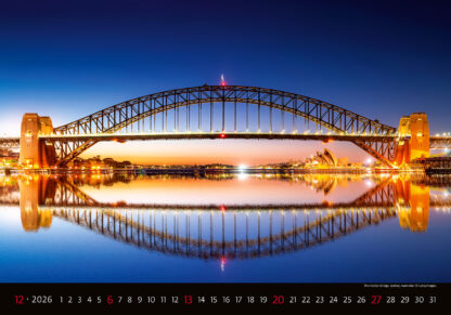 Monatsbild des Kalenders "Bridges 2026", Monat Dezember