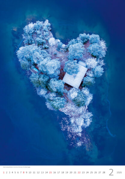Monatsbild des Kalenders "World from Above 2026", Monat Februar