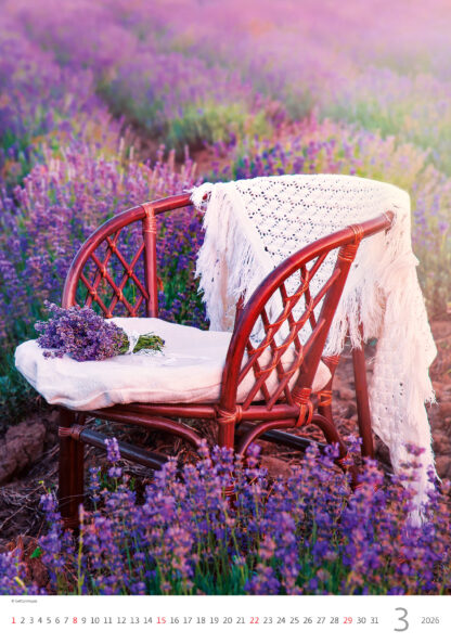 Monatsbild des Kalenders "Provence 2026", Monat März
