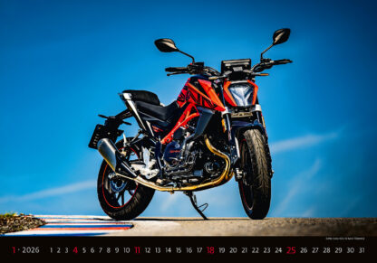 Monatsbild des Kalenders "Motorbikes 2026", Monat Januar