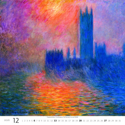 Monatsbild des Kalenders "Impressionism 2026", Monat Dezember